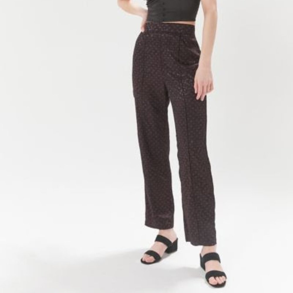 Urban Outfitters satin straight leg pants